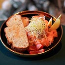 Toast met gerookte zalm